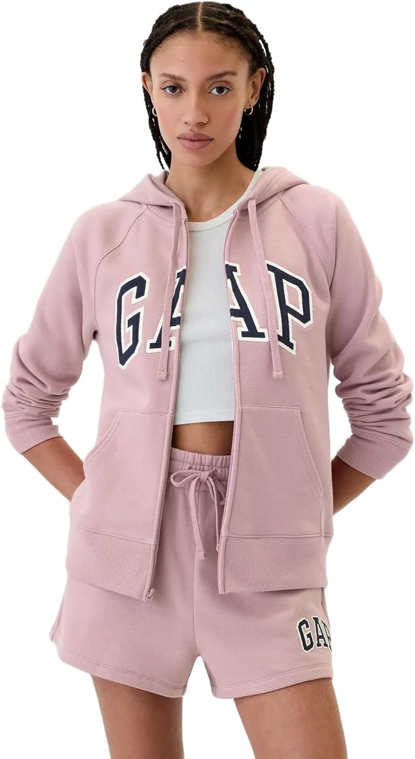 GAP womens Logo Hoodie Hooded Full Zip Sweatshirt