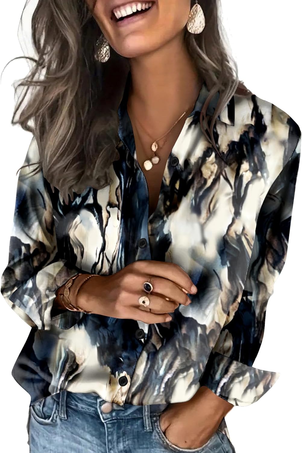 Zeagoo Satin Blouses for Women Silk Button Down Shirts Long Sleeve Business Casual Tops