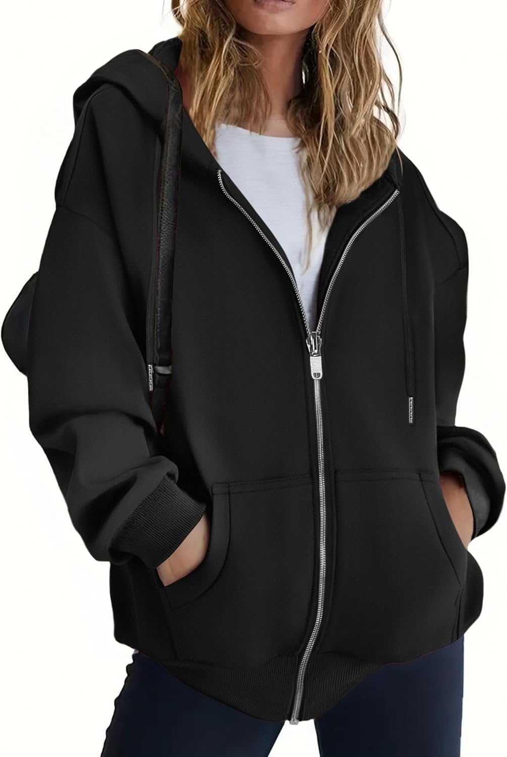 Zeagoo Hoodies For Women Zip Up Hoodie Oversized Sweatshirt Fleece Jackets Fall Winter Coats 2025 Fashion