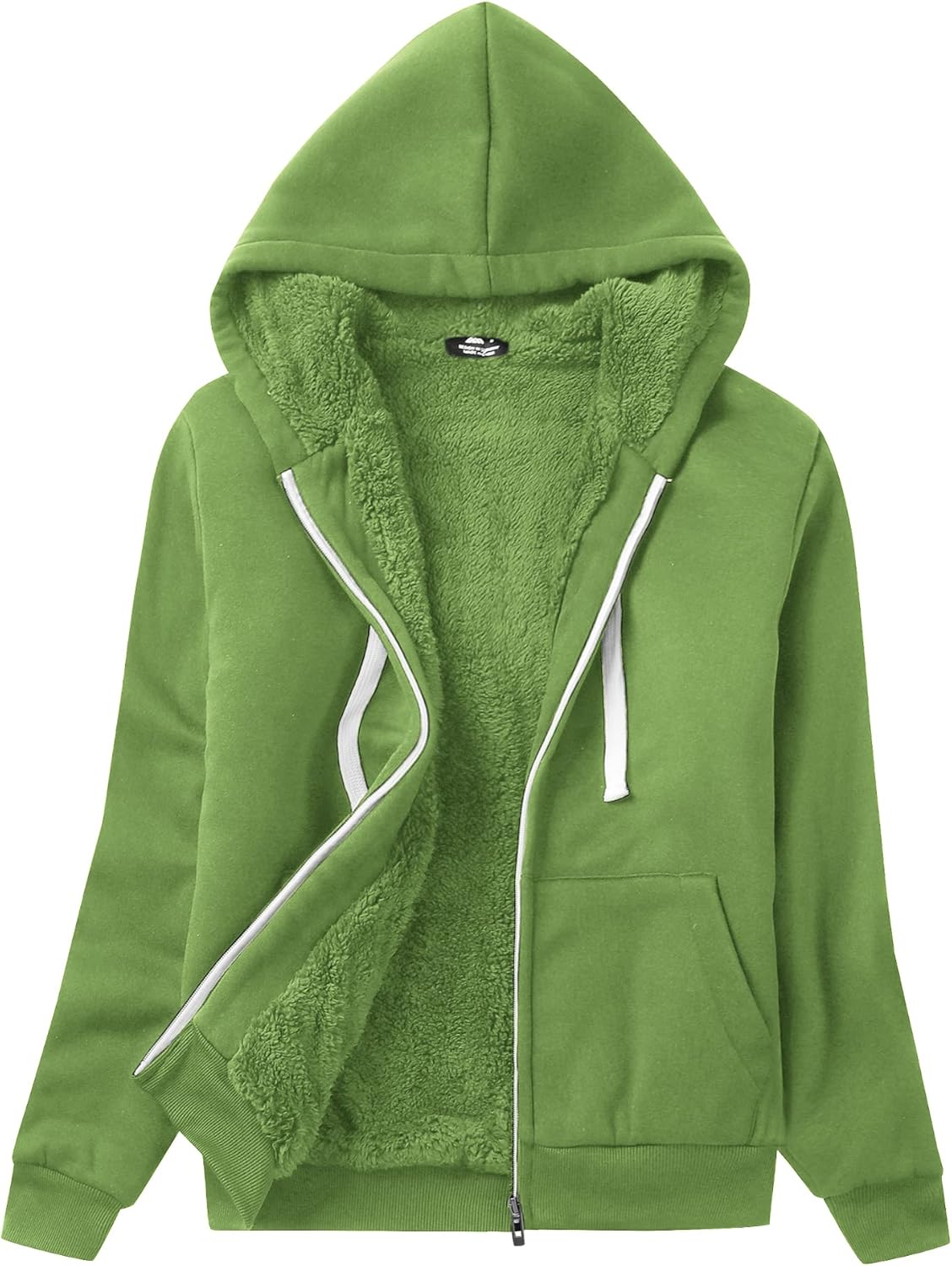 SWISSWELL Hoodies for Women Winter Fleece Sweatshirt - Full Zip Up Thick Sherpa Lined Hooded Jacket