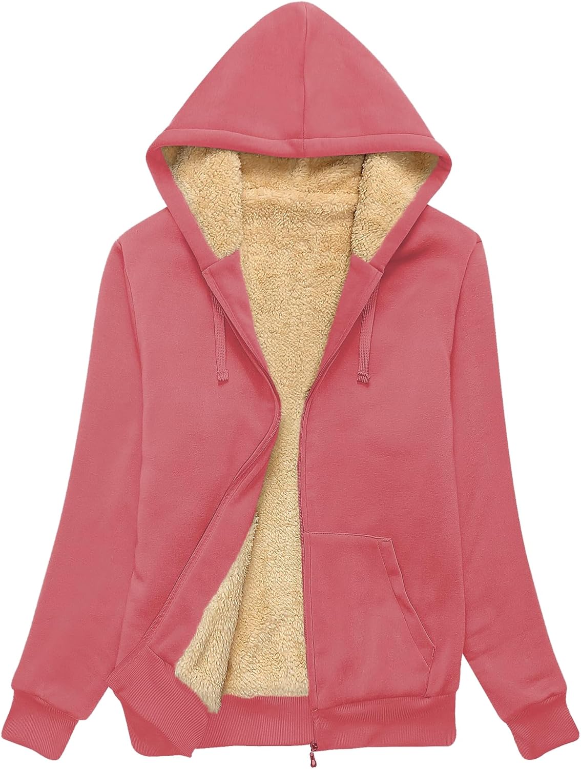 SWISSWELL Hoodies for Women Winter Fleece Sweatshirt - Full Zip Up Thick Sherpa Lined Hooded Jacket