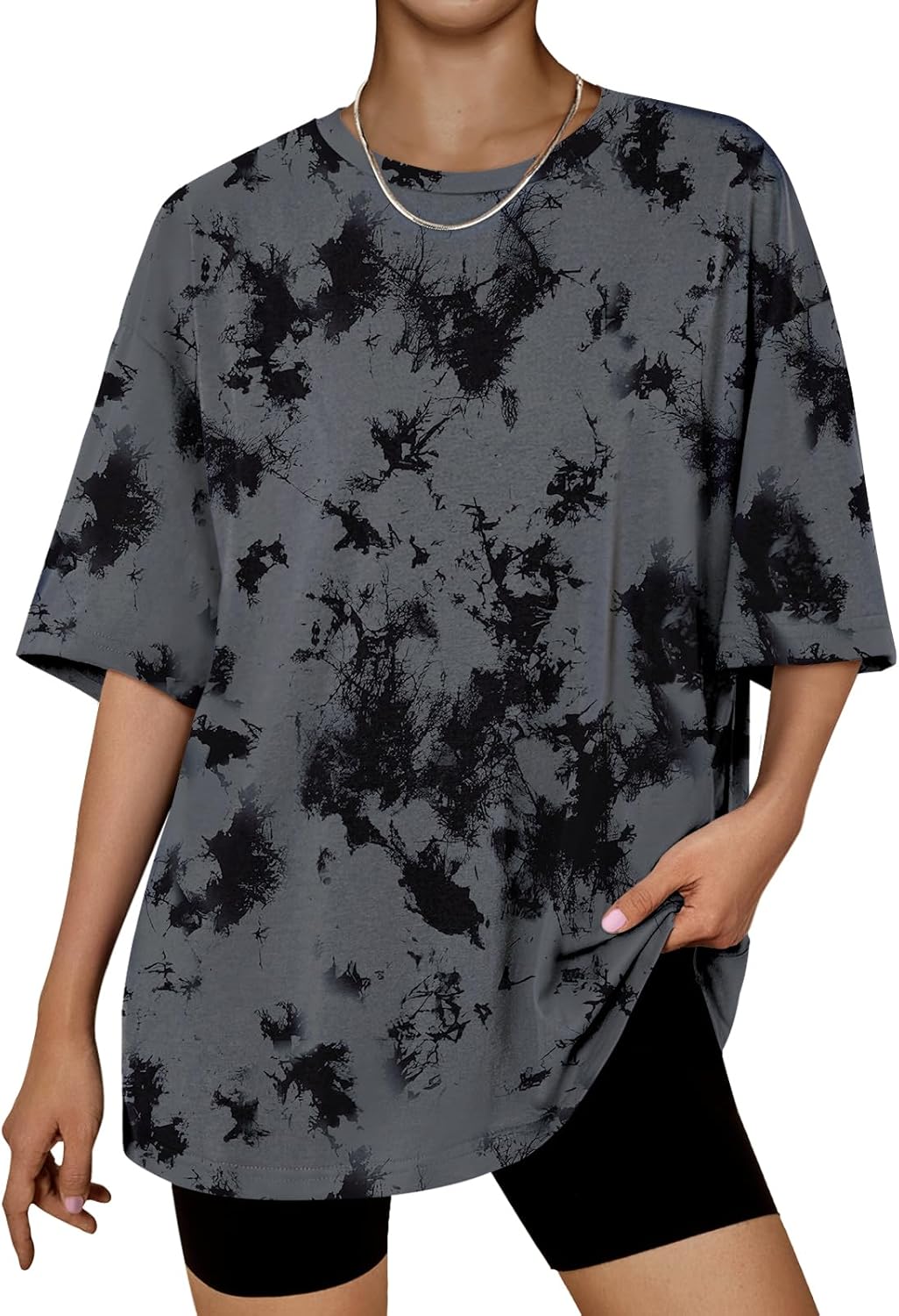 Trendy Queen Womens Oversized Summer T Shirts Plus Size Batwing Cute Casual Tops Short Sleeves Fashion Workout Clothes