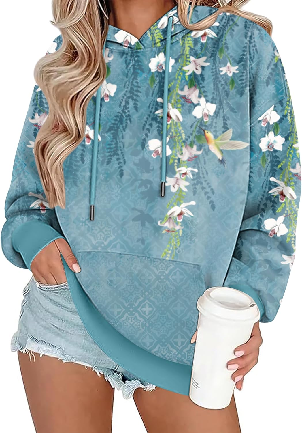 Zeagoo Womens Oversized Hoodies 2025 Fleece Sweatshirts Long Sleeve Pullover with Pocket Fall Winter Outfits Y2k Clothes