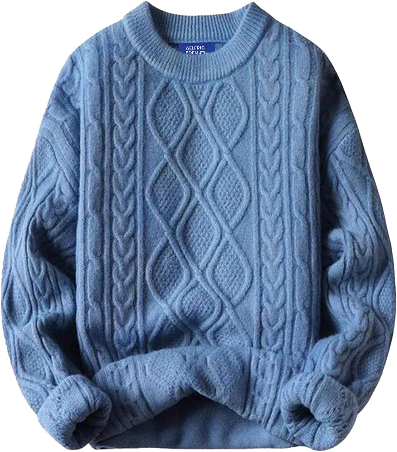 Aelfric Eden Oversized Sweater 90s Vintage Cable Knit Long Sleeve Women Heavy Crewneck Pullover