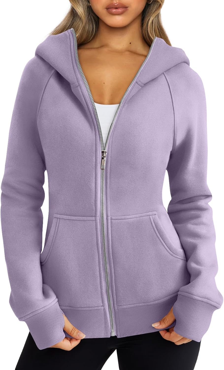 Trendy Queen Womens Zip Up Hoodies Fleece Jackets Oversized Sweatshirts Fall Fashion Outfits Sweaters Winter Clothes