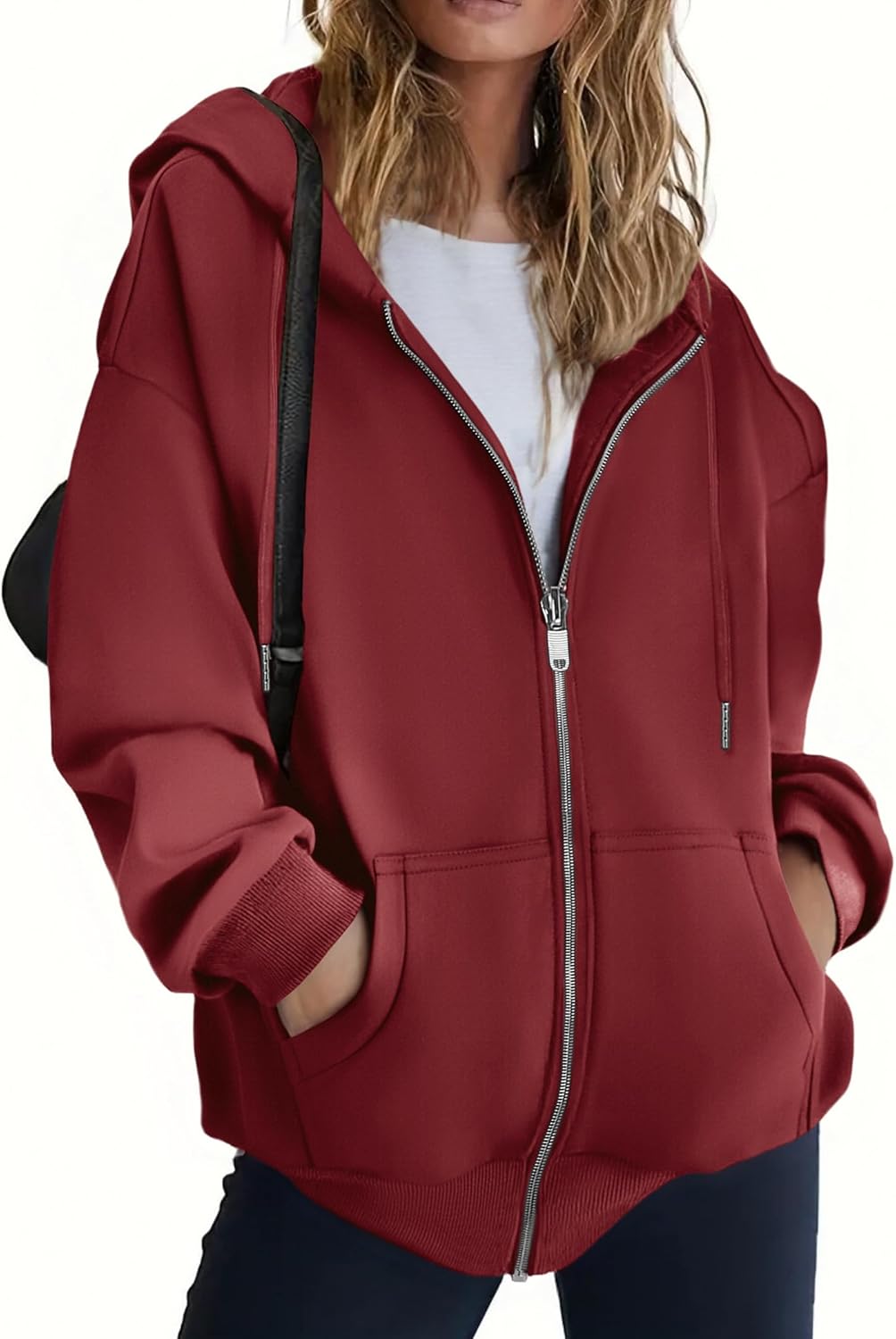 Zeagoo Hoodies For Women Zip Up Hoodie Oversized Sweatshirt Fleece Jackets Fall Winter Coats 2025 Fashion