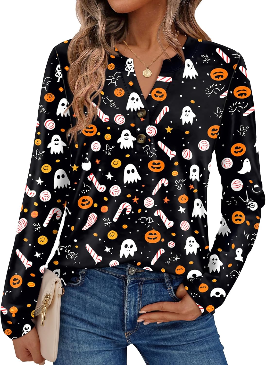 AUTOMET Women's Long Sleeve Shirts 2025 Fall Fashion Dressy Casual Tops Trendy Henley Blouses Cute Work Outfits Clothes