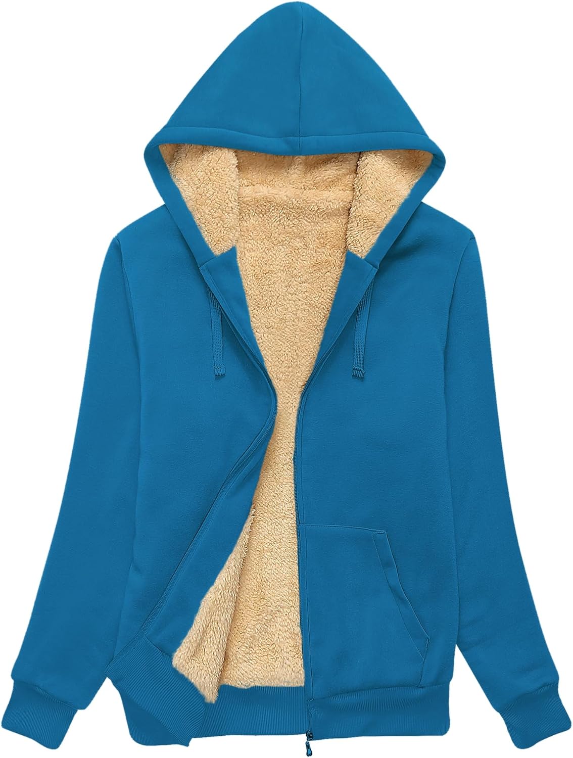 SWISSWELL Hoodies for Women Winter Fleece Sweatshirt - Full Zip Up Thick Sherpa Lined Hooded Jacket