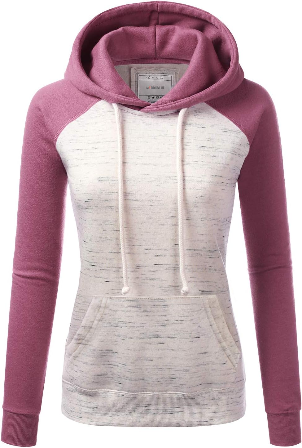 DOUBLJU Basic Lightweight Pullover Sweater Top Essential Comfy Casual Hoodie Sweatshirt for Womens Clothes with Plus Size