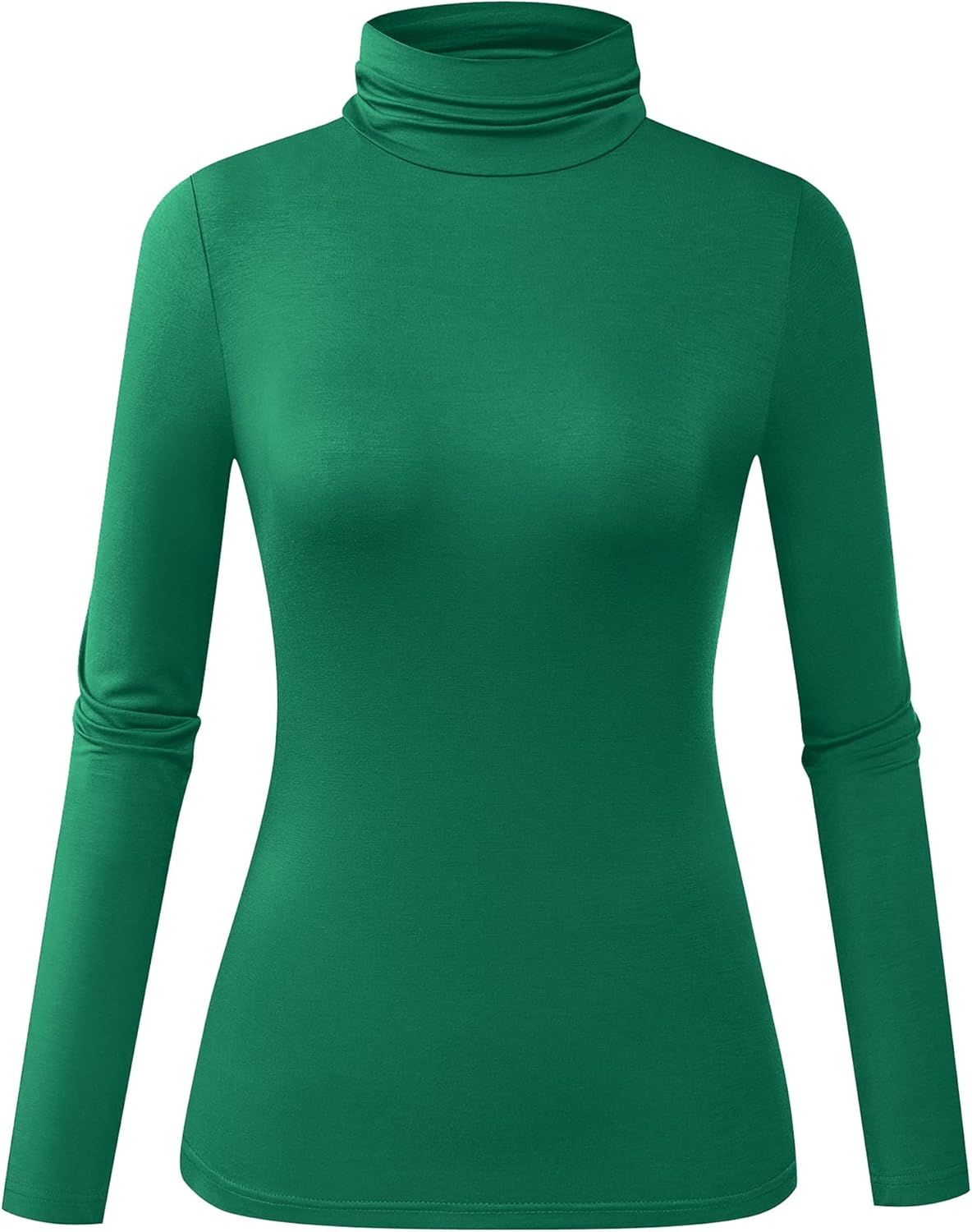Herou Womens Long Sleeve Turtleneck Slim Fitted Lightweight Casual Active Layer Tops Shirts