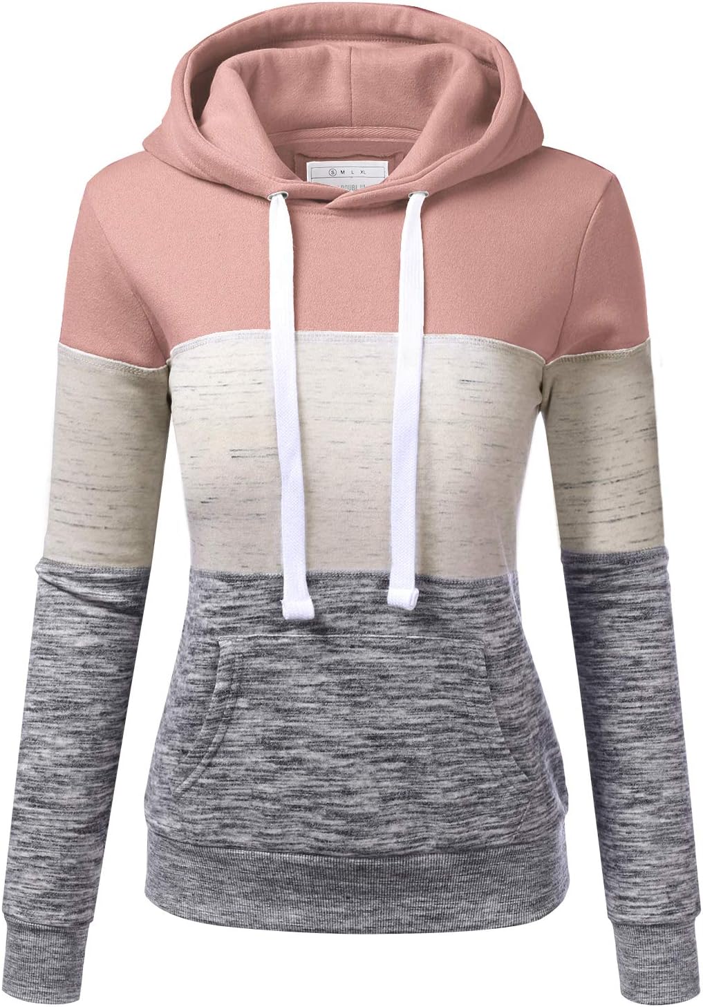 DOUBLJU Basic Lightweight Pullover Sweater Top Essential Comfy Casual Hoodie Sweatshirt for Womens Clothes with Plus Size