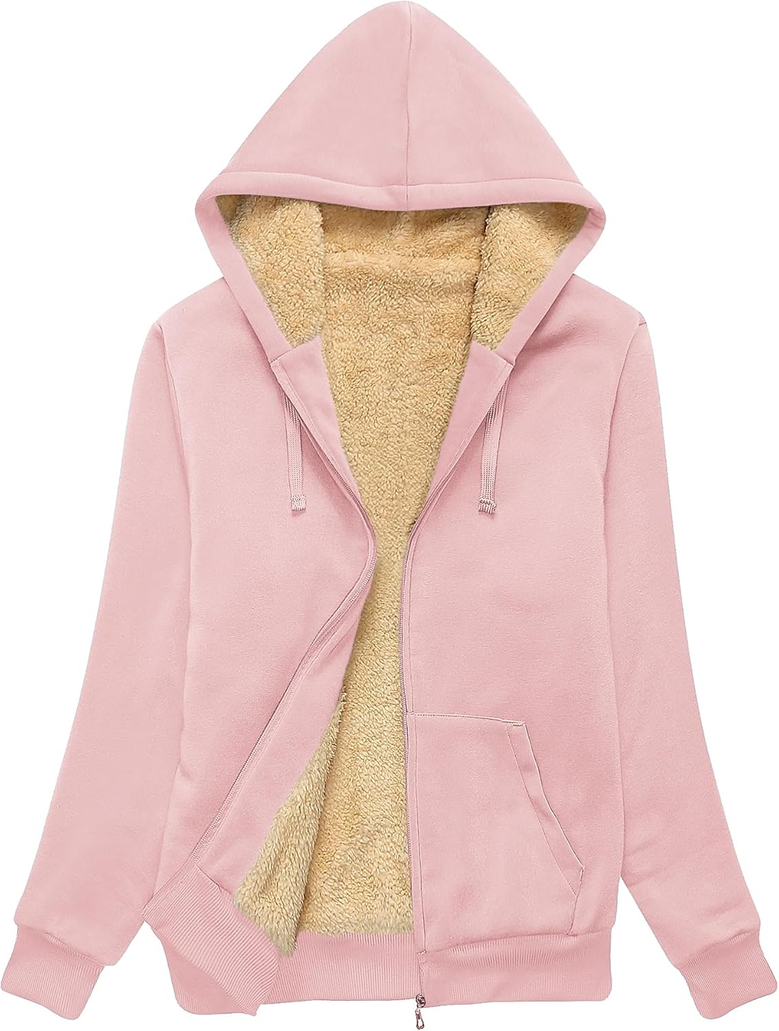 SWISSWELL Hoodies for Women Winter Fleece Sweatshirt - Full Zip Up Thick Sherpa Lined Hooded Jacket