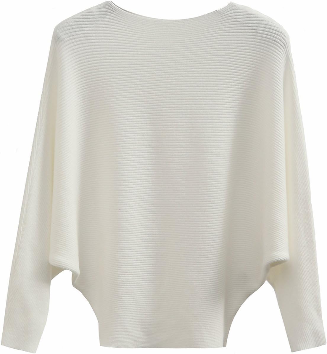 GABERLY Boat Neck Batwing Sleeves Dolman Knitted Sweaters and Pullovers Tops for Women