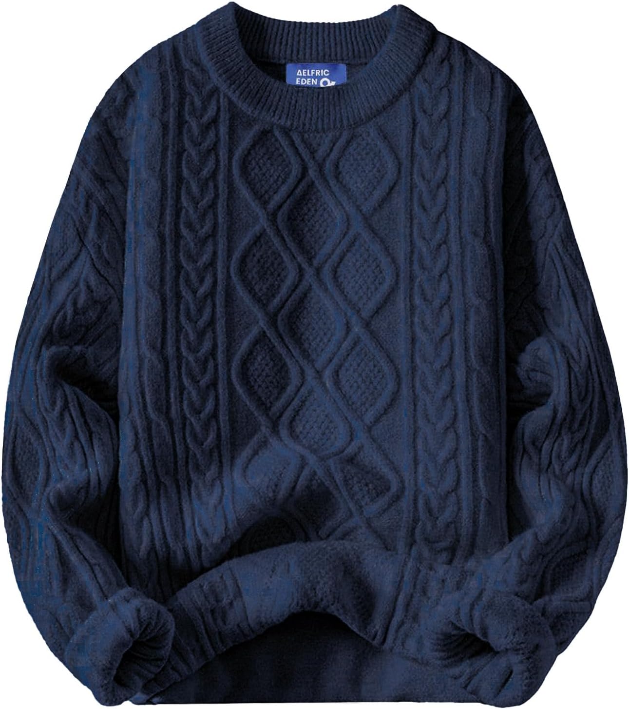 Aelfric Eden Oversized Sweater 90s Vintage Cable Knit Long Sleeve Women Heavy Crewneck Pullover