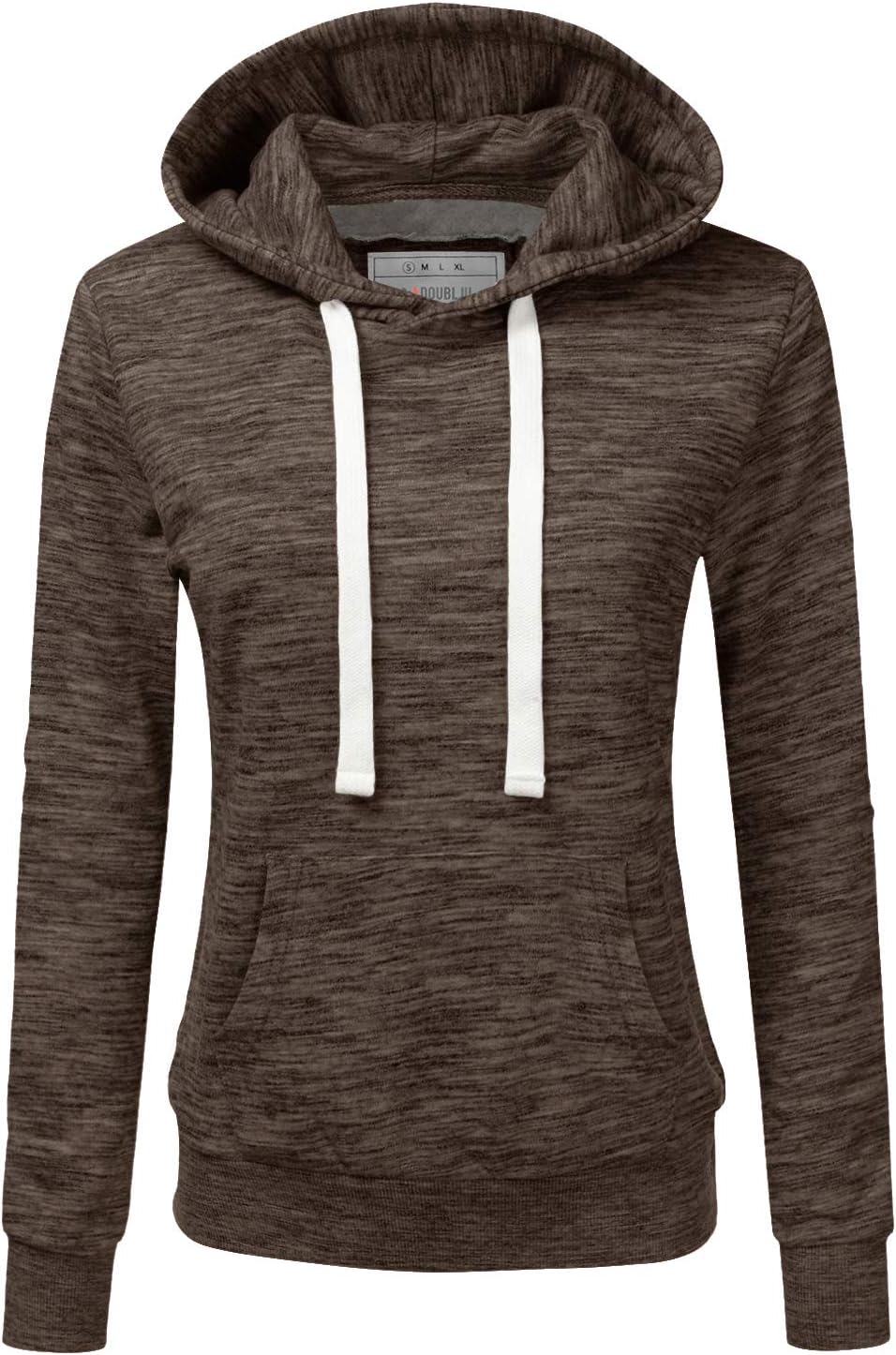 DOUBLJU Basic Lightweight Pullover Sweater Top Essential Comfy Casual Hoodie Sweatshirt for Womens Clothes with Plus Size