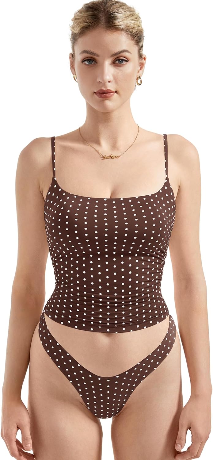 SUUKSESS Women Sexy Square Neck Tank Top Summer Y2K Going Out Basic Cami Shirt