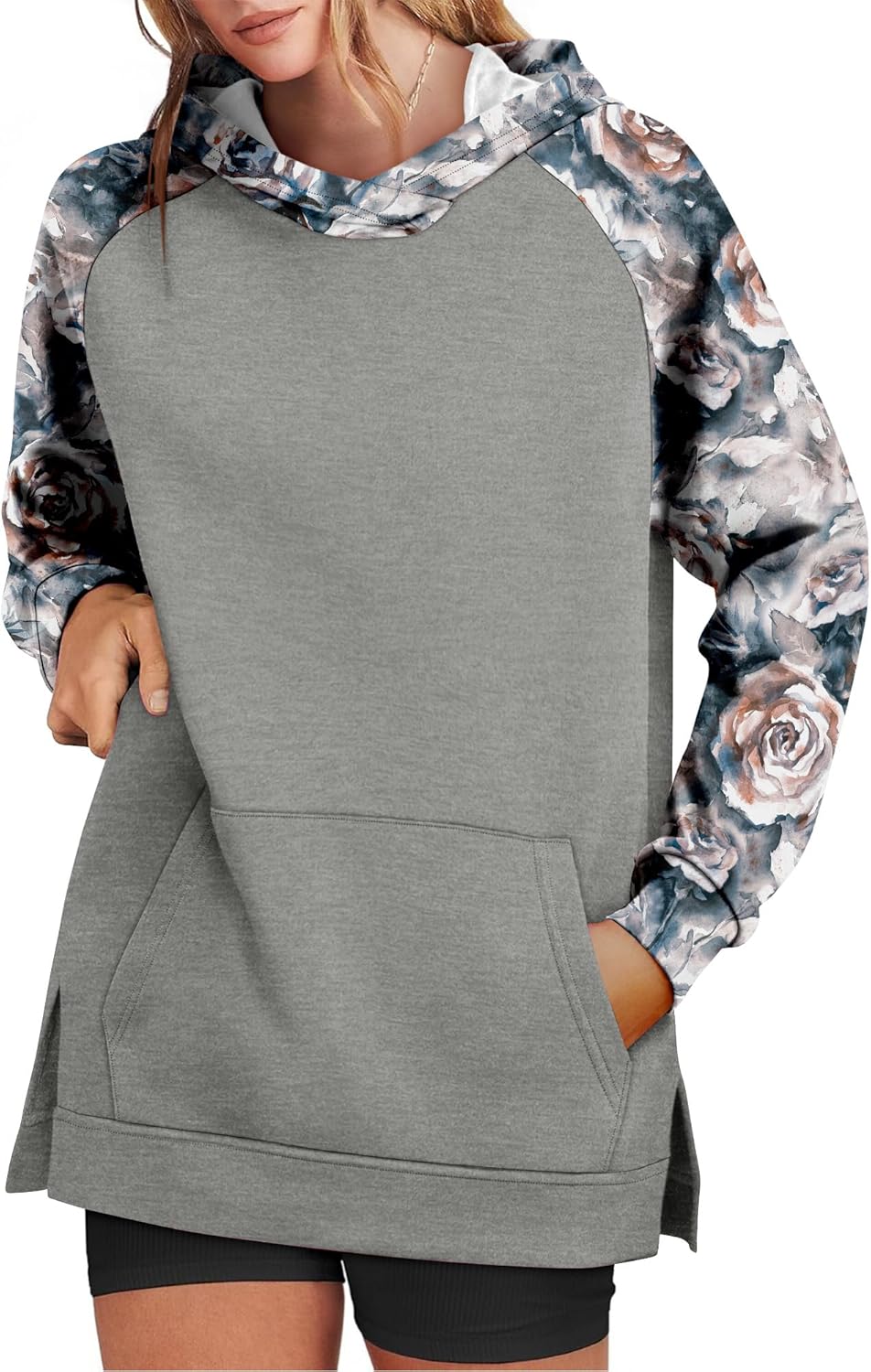 KISSMODA Womens Casual Hoodies Long Sleeve Sweatshirts Comfy Pullover Fleece Sweaters Winter Fall Outfits Fashion Clothes