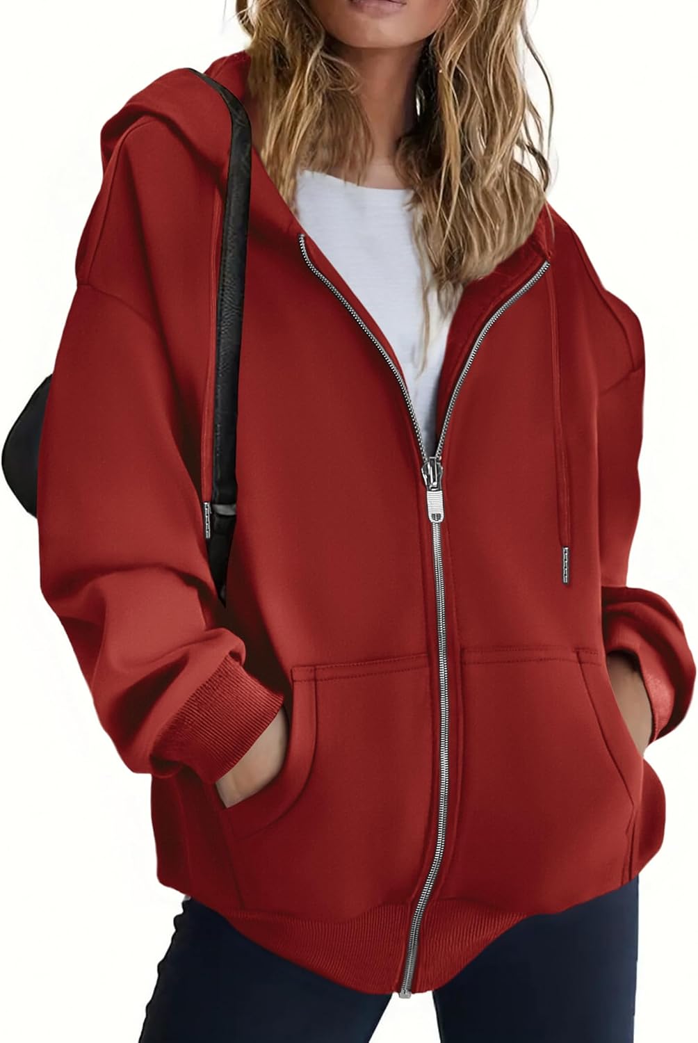 Zeagoo Hoodies For Women Zip Up Hoodie Oversized Sweatshirt Fleece Jackets Fall Winter Coats 2025 Fashion