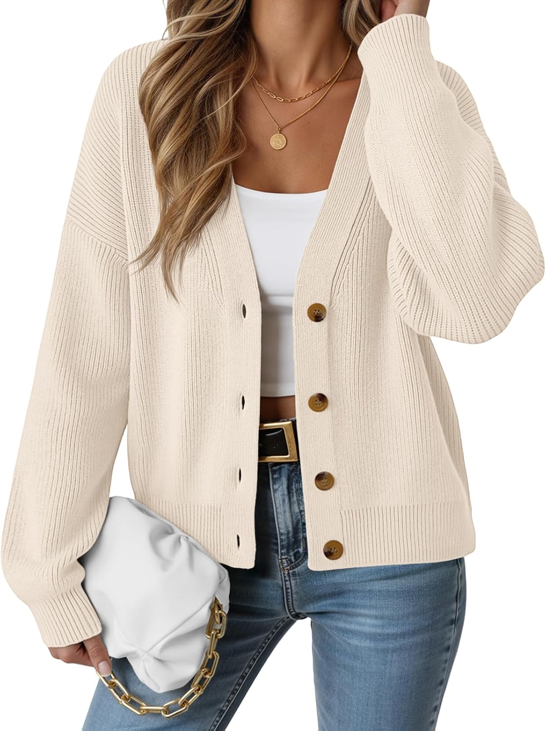 LILLUSORY Cardigan Sweaters for Women 2025 Fall Fashion Oversized Lightweight Sweater Knit Work Casual Outfits Clothes