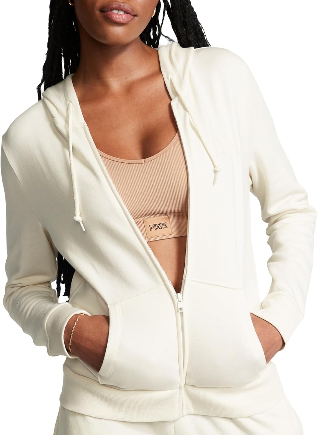 Victoria's Secret Women's PINK Logo Full Zip-up Sweatshirt (XS-XXL)