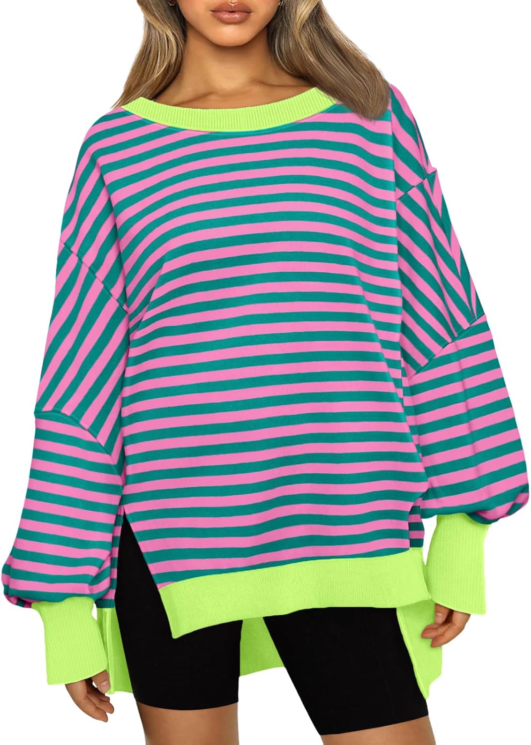 Trendy Queen Womens Oversized Sweatshirts Hoodies Crewneck Shirts Fall Outfits Teen Girls Y2k Winter Clothes