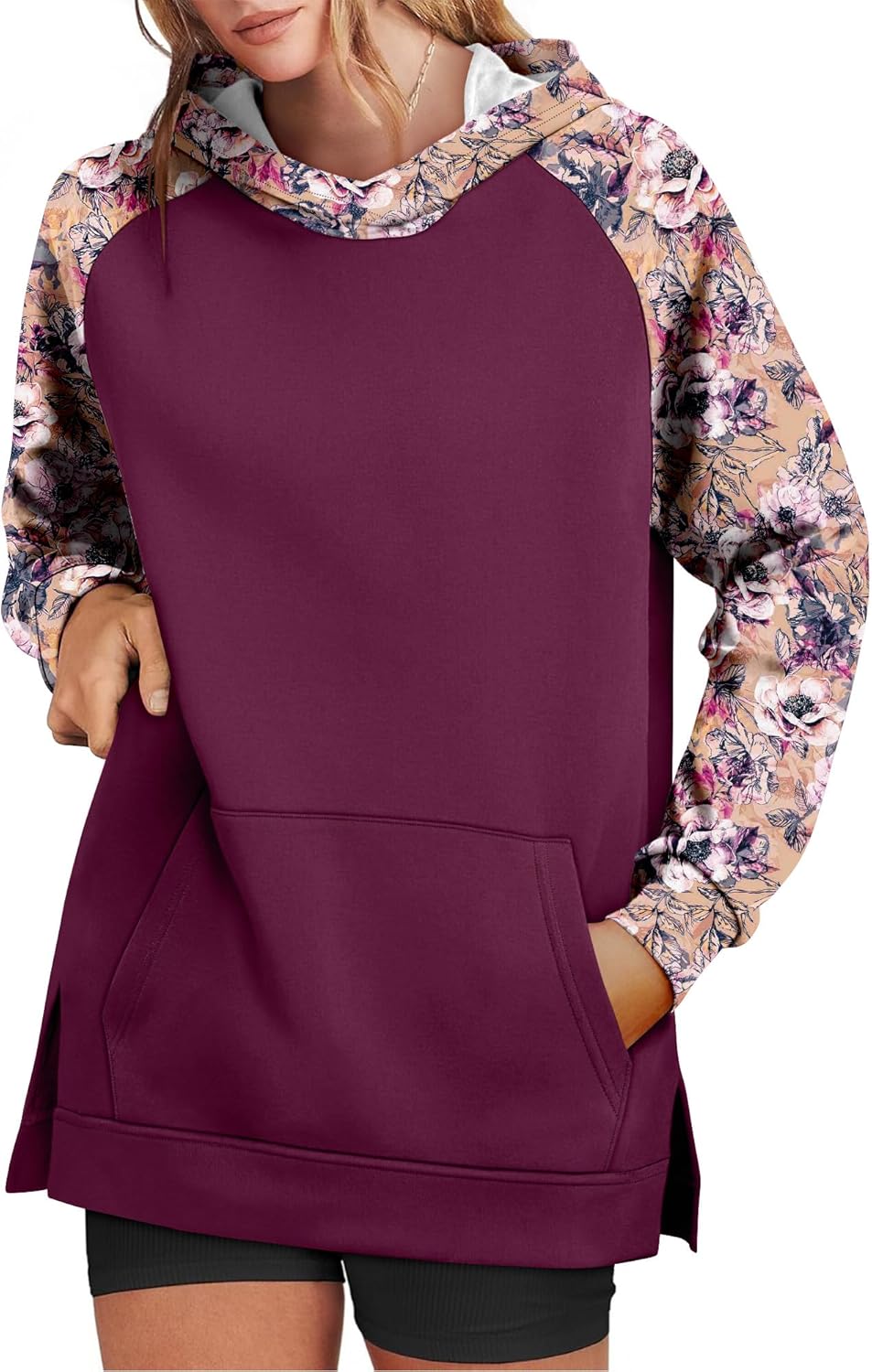 KISSMODA Womens Casual Hoodies Long Sleeve Sweatshirts Comfy Pullover Fleece Sweaters Winter Fall Outfits Fashion Clothes