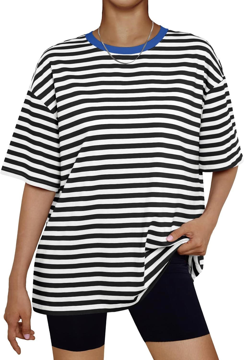 Trendy Queen Womens Oversized Summer T Shirts Plus Size Batwing Cute Casual Tops Short Sleeves Fashion Workout Clothes