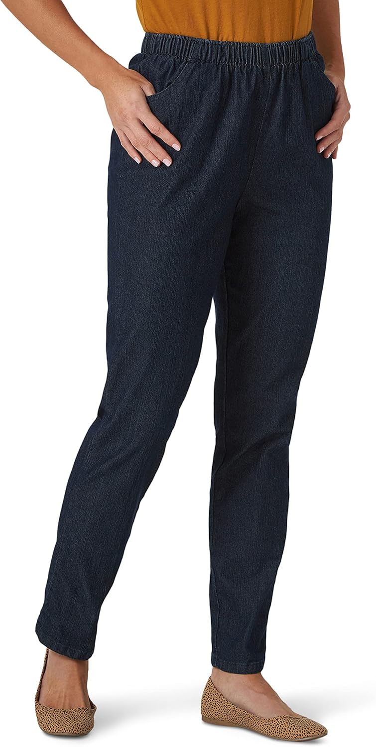 Chic Classic Collection Women's Cotton Pull-on Pant with Elastic Waist