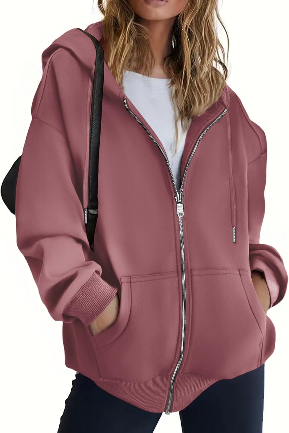 Zeagoo Hoodies For Women Zip Up Hoodie Oversized Sweatshirt Fleece Jackets Fall Winter Coats 2025 Fashion