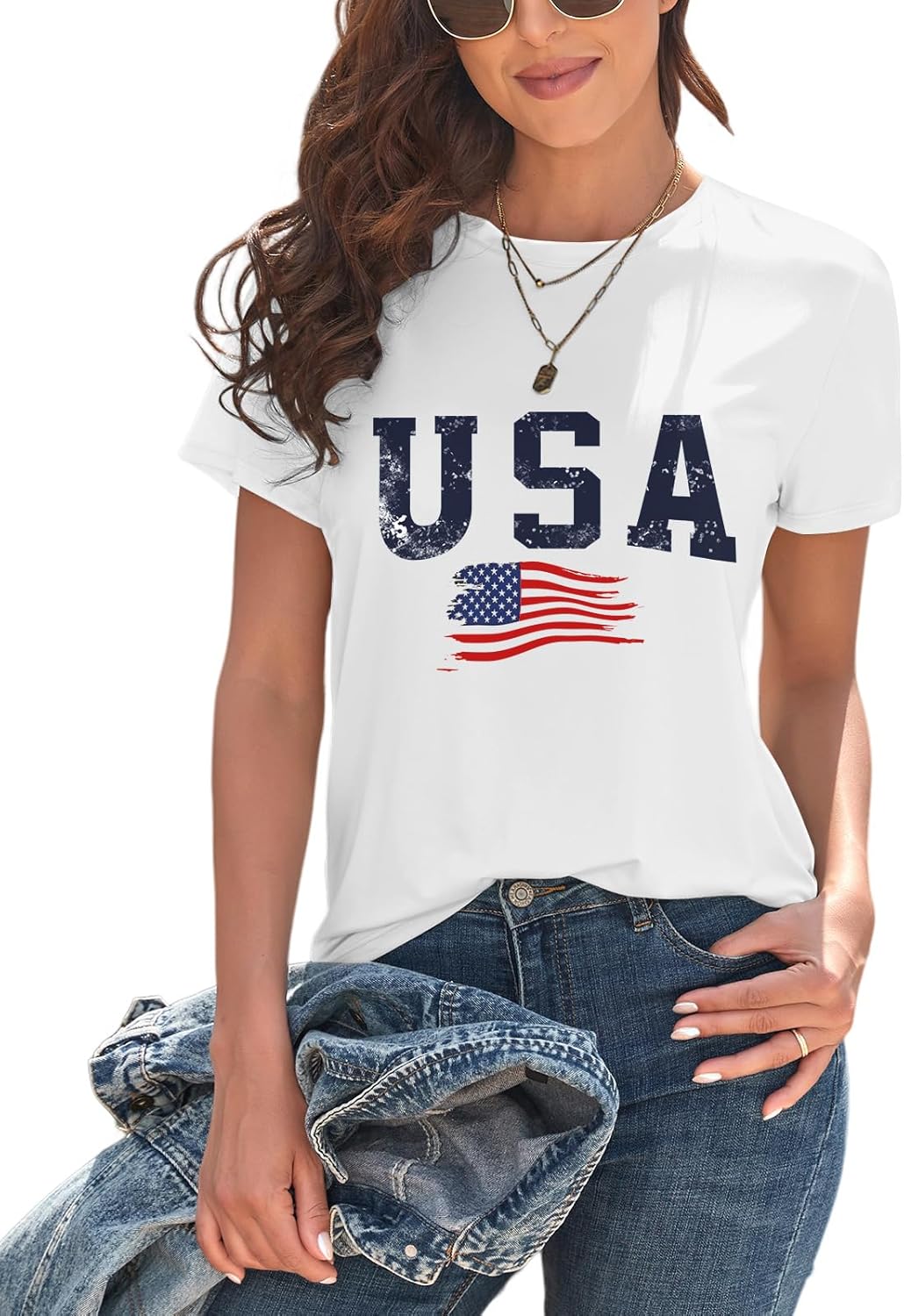 KevaMolly Basic T Shirts for Women UPF 50+ Short Sleeve Casual Summer Tops Trendy Solid Loose Fit Tshirt