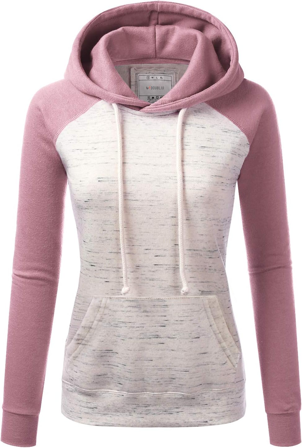 DOUBLJU Basic Lightweight Pullover Sweater Top Essential Comfy Casual Hoodie Sweatshirt for Womens Clothes with Plus Size