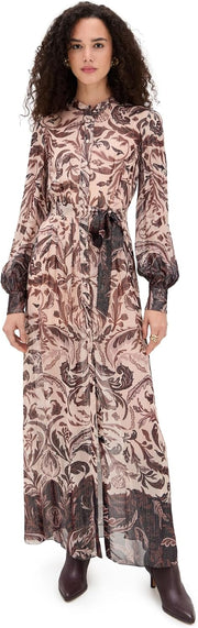 Women's Shirt Dress with Belt and Slip