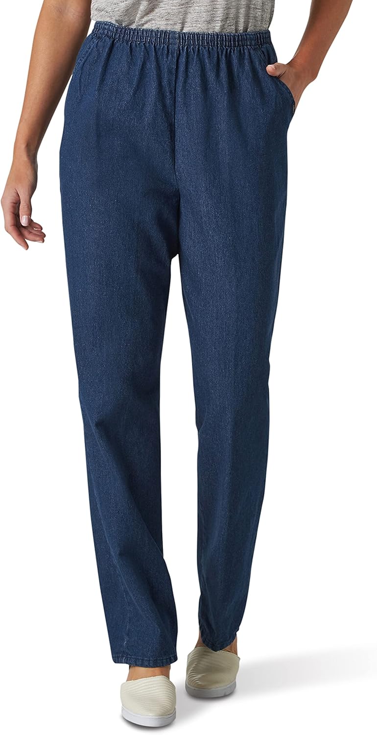 Chic Classic Collection Women's Cotton Pull-on Pant with Elastic Waist