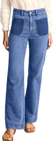 Astylish Women's Wide Leg Jeans High Waisted Stretchy Straight Leg Jeans Loose Trendy Denim Pants with Pocket
