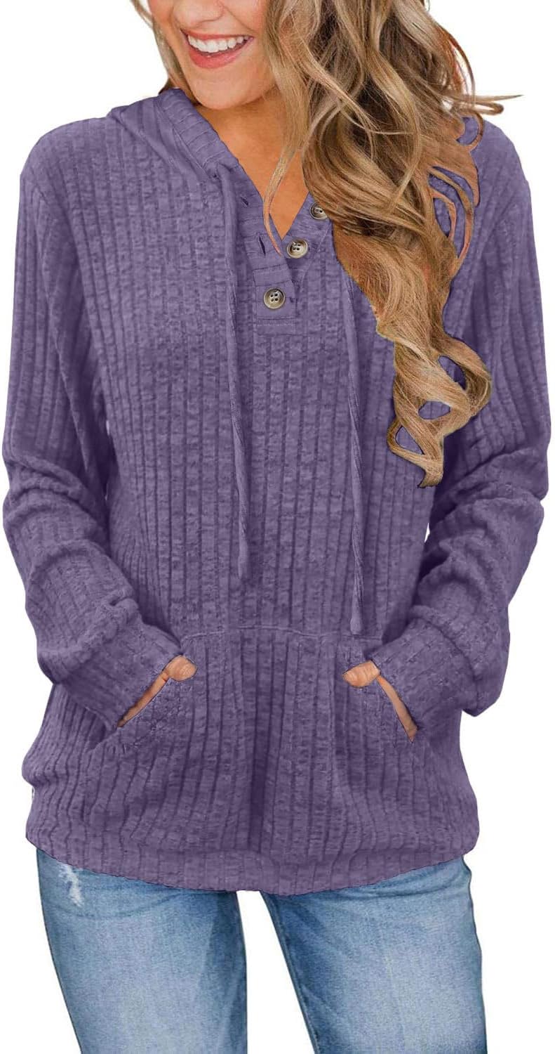 JomeDesign Womens Sweaters Fall Long Sleeve Hoodie Laides Sweatshirts Loose Casual Fashion Clothes S-2XL