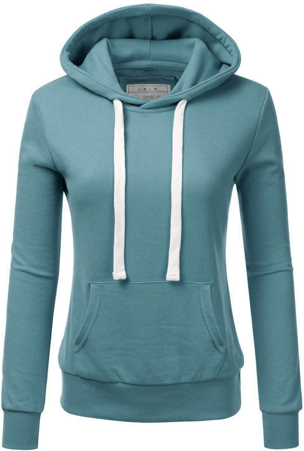 DOUBLJU Basic Lightweight Pullover Sweater Top Essential Comfy Casual Hoodie Sweatshirt for Womens Clothes with Plus Size