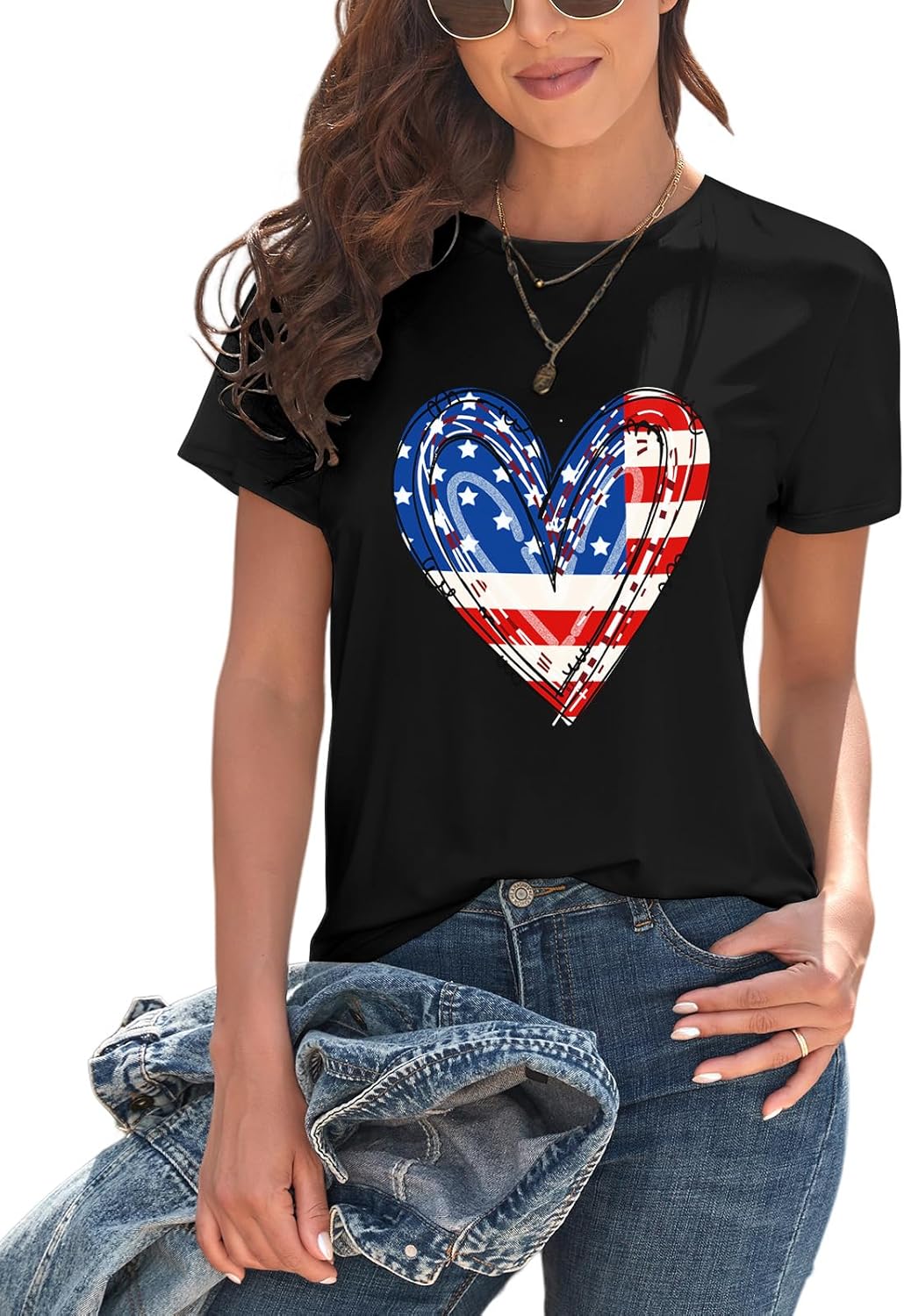 KevaMolly Basic T Shirts for Women UPF 50+ Short Sleeve Casual Summer Tops Trendy Solid Loose Fit Tshirt