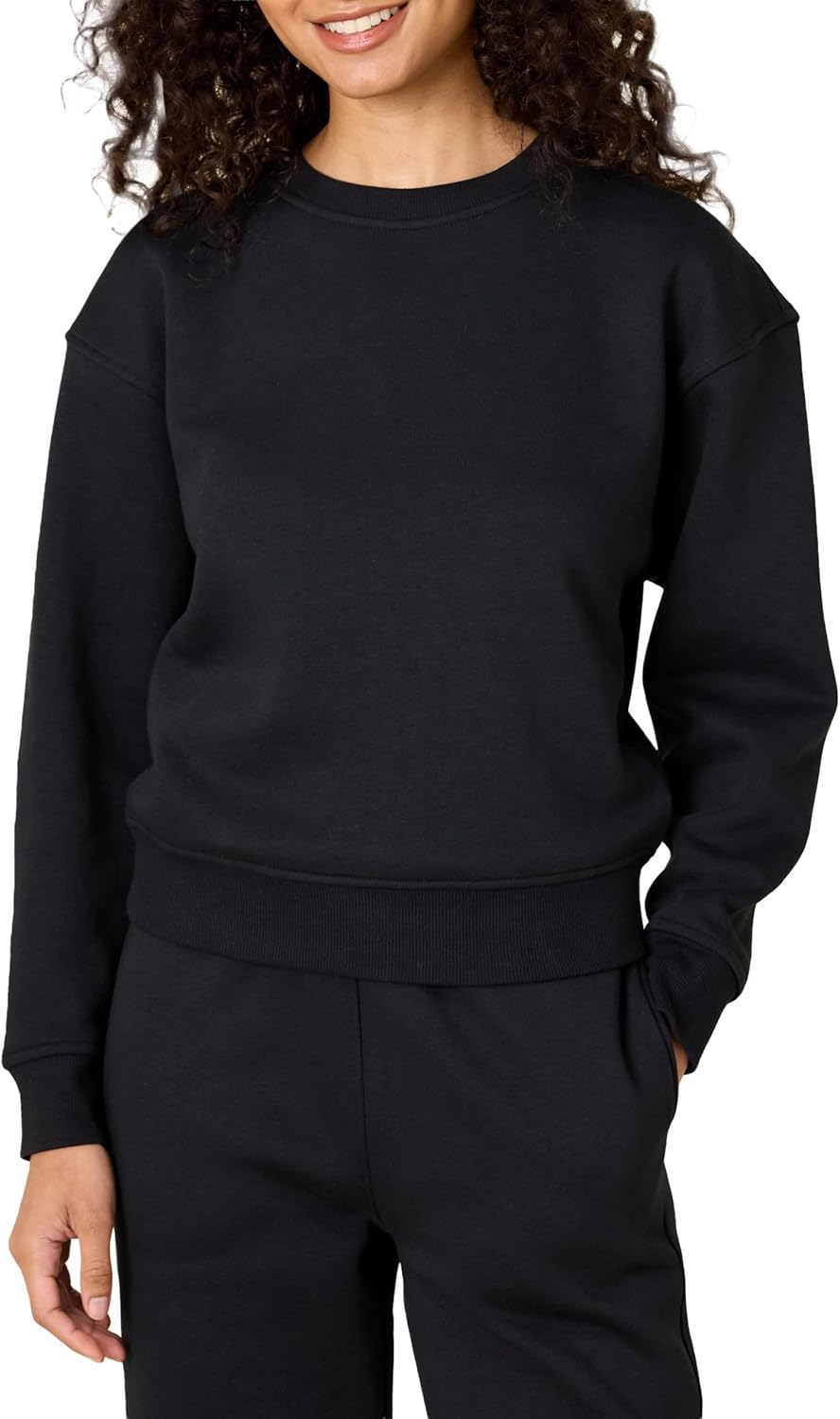 Amazon Essentials x Sofia Grainge Women's Boxy Drop Shoulder Crewneck Sweatshirt