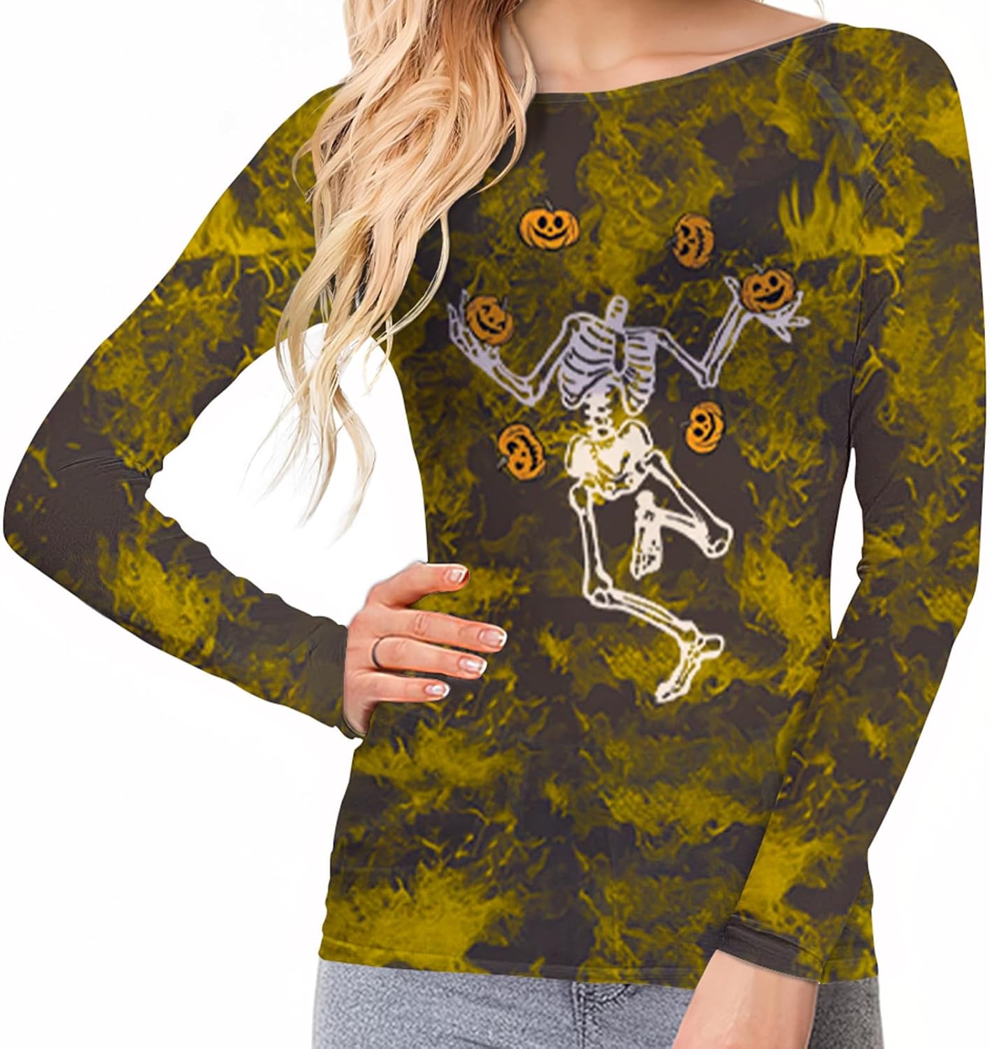 Buauty Mesh Long Sleeve Top for Women, Lace Sheer Tops See Through Mock Neck Floral Embroidery Sheer Blouce Fishnet Shirt