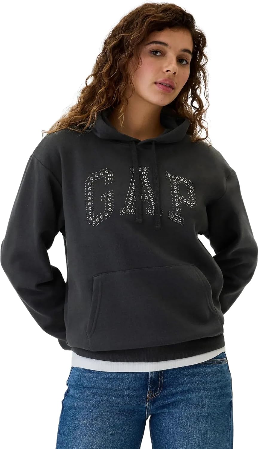 GAP Women's Logo Hoodie Hooded Pull-on Sweatshirt