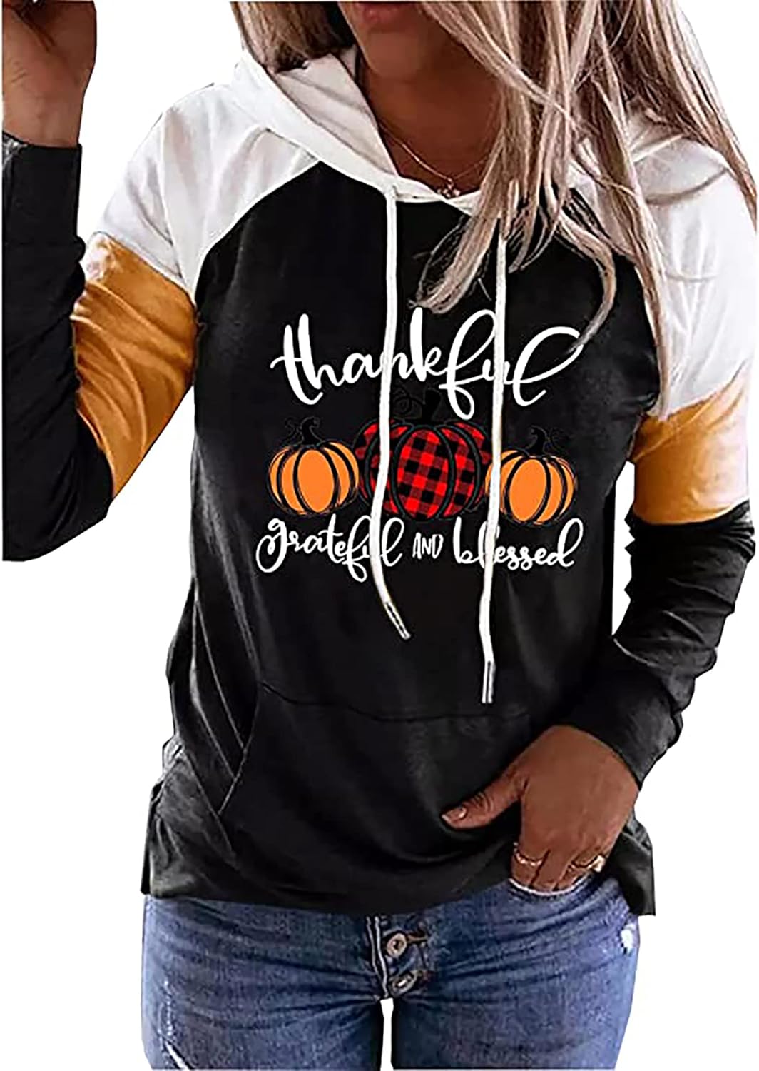 Susongeth It's Fall Y'all Hoodie for Women Thanksgiving Pumpkin Long Sleeve Shirt Fall Pullover Top