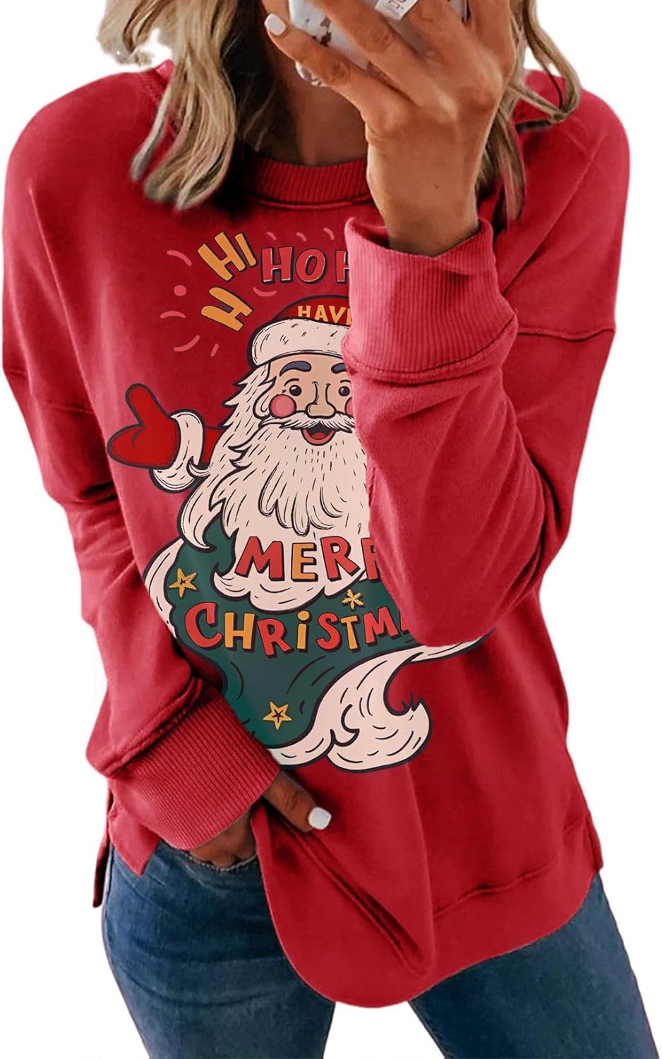 Dokotoo Women's Casual Crew Neck Sweatshirt Loose Soft Long Sleeve Pullover Tops