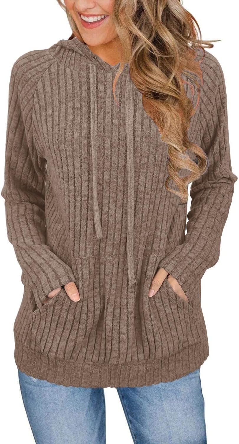 JomeDesign Sweaters for Women Long Sleeve Shirts Fashion Hoodies Pullover Sweatshirts Loose Casual Fall Tops