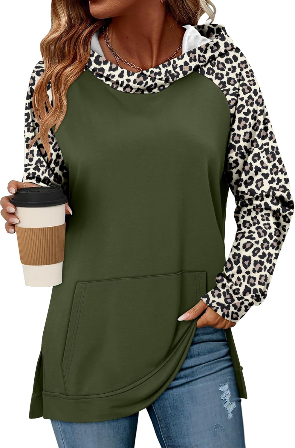 KISSMODA Womens Casual Hoodies Long Sleeve Sweatshirts Comfy Pullover Fleece Sweaters Winter Fall Outfits Fashion Clothes