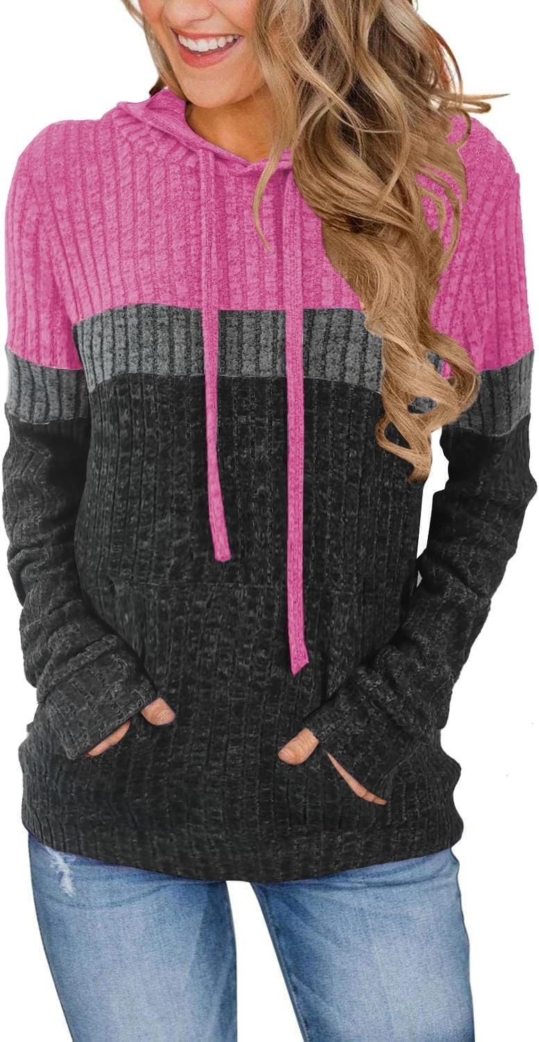 Lylinan Womens Cozy Textured Sweaters Fall Fashion Hoodies Trendy Outfits S-XXL