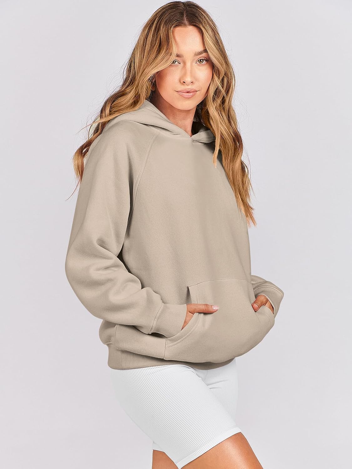 ANRABESS Women Hoodies Oversized Fleece Long Sleeve Comfy Casual Basic Pullover Sweatshirts 2025 Fall Outfits Y2K Clothes
