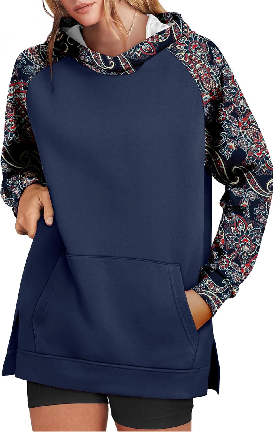 KISSMODA Womens Casual Hoodies Long Sleeve Sweatshirts Comfy Pullover Fleece Sweaters Winter Fall Outfits Fashion Clothes