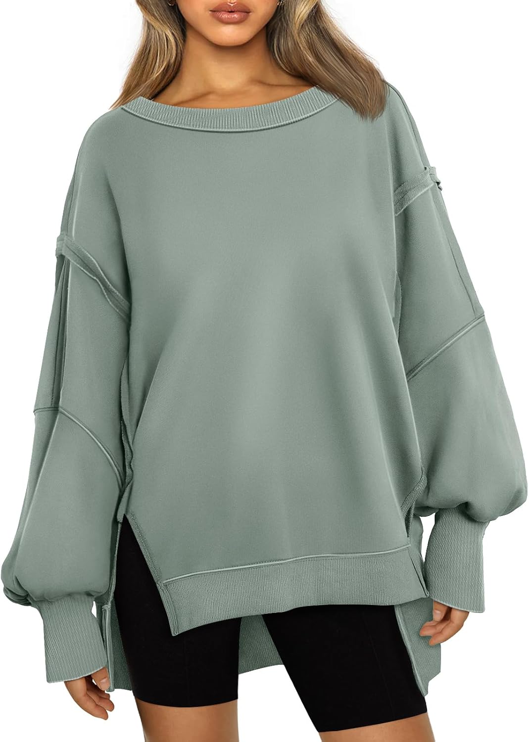 Trendy Queen Womens Oversized Sweatshirts Hoodies Crewneck Shirts Fall Outfits Teen Girls Y2k Winter Clothes