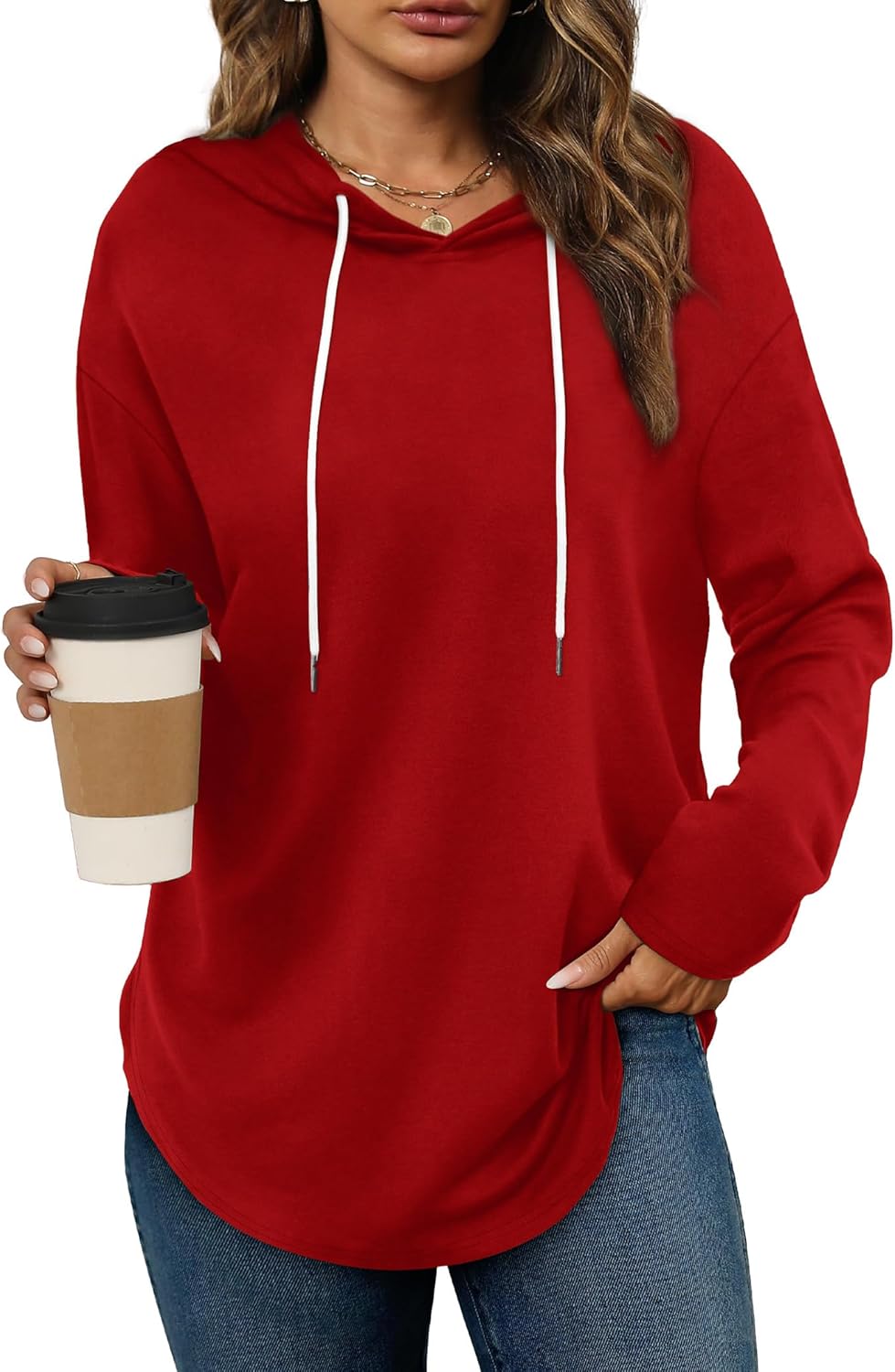 Bofell Hoodies for Women Long Sleeve Shirts Fall Clothes 2025 Outfits Crewneck Sweatshirts Winter Fashion Clothing