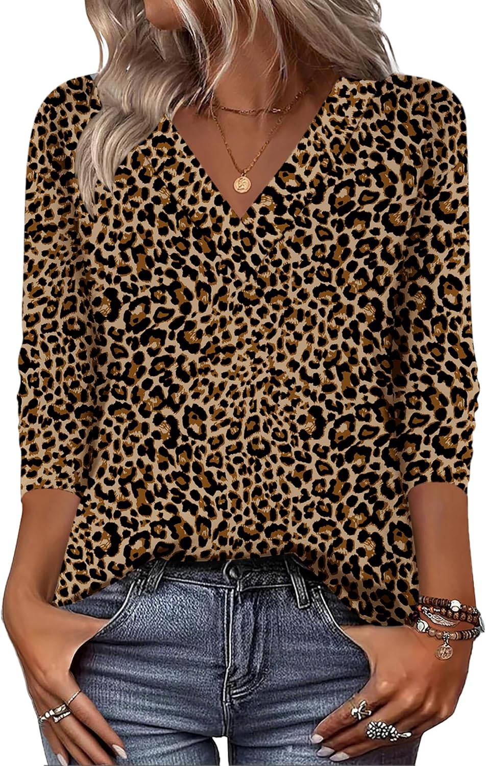 Zeagoo Women Long Sleeve Tops Dressy Casual V Neck Tshirts Basics Tee 2025 Fall Trendy Clothes S-2XL